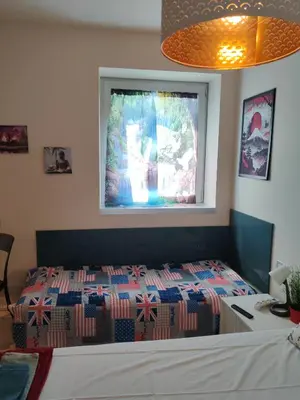 Letto o letti in una camera di Casa Bibi Parma