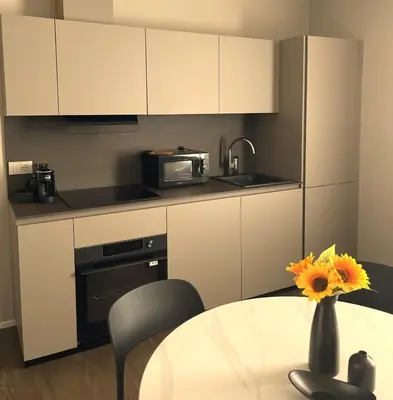 Cucina o angolo cottura di La Bella Modena Giardini Appartamenti