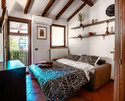 Letto o letti in una camera di Oasi Piacentina