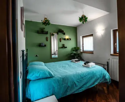 Letto o letti in una camera di Oasi Piacentina