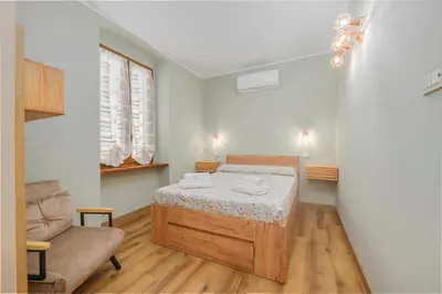 Letto o letti in una camera di 299 - Blue Heaven Home, 12 minuti a piedi dal Mare e la Spiaggia e il Centro di Sestri Levante