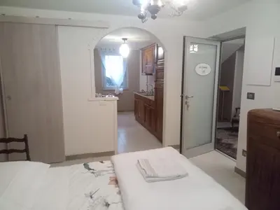 Letto o letti in una camera di BARDI AL RIOLO la QUERCIA