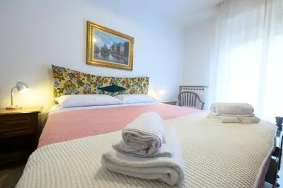 Letto o letti in una camera di 289 - Moneglia On The Sea, 250Metri dal Mare e pochi passi dal Centro