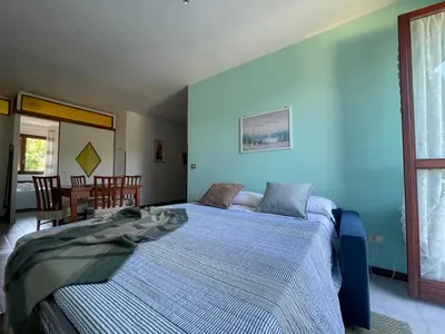 Letto o letti in una camera di Apartment in the greenery near the Cinque Terre