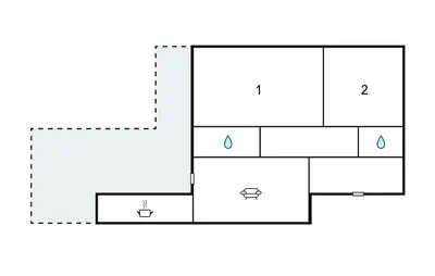 Planimetria di 2 Bedroom Nice Apartment In Moneglia