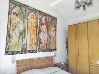 Letto o letti in una camera di Family house with garden