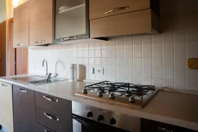 Cucina o angolo cottura di 300 - Attico Moderno, 10 minuti di auto da Sestri e dal Mare