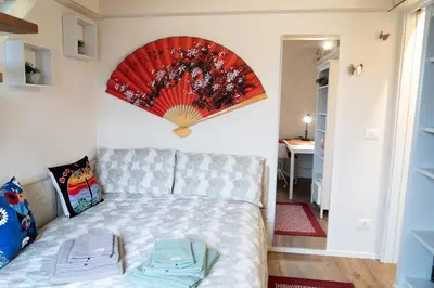 Letto o letti in una camera di Casa Ottilia