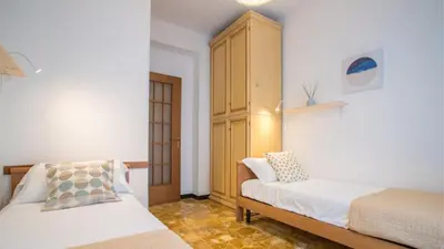 Letto o letti in una camera di 006B - Casa Mare Blu, CENTRO di Riva Trigoso e 300m dalla SPIAGGIA