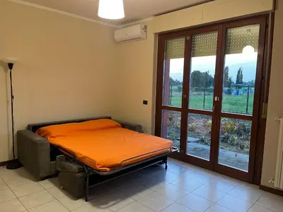 Letto o letti in una camera di Casa Girasole