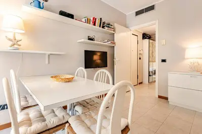 Area soggiorno di Contempora - Sea view apartment for 4 people in Lavagna - Sestri Levante