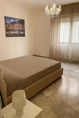 Letto o letti in una camera di WELCOME RIVIERA - Ruentes 87, splendido appartamento vista mare con giardino interamente ristrutturato nel 2025