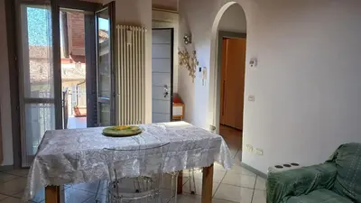 Area soggiorno di Le Mura Holiday Home in Gera