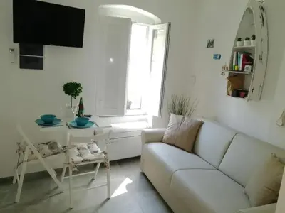 Area soggiorno di Cozy studio Monterosso al Mare 22 m² with air conditioning