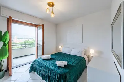 Letto o letti in una camera di Private Parking - Sea View - Terrace - AC