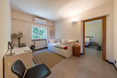 Letto o letti in una camera di VILLA SANT' AMBROGIO - Relax di Lusso a Zoagli