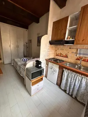 Cucina o angolo cottura di Rifugio con cortile