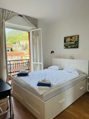 Letto o letti in una camera di Elegant Apartments Rapallo