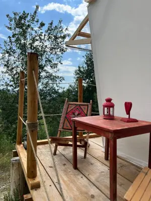 Balcone o terrazza di La casetta delle stelle - relax e riservatezza a 550m di quota