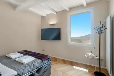 Letto o letti in una camera di Residenza la Guercia Seaview 5 Terre AC
