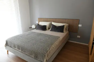 Letto o letti in una camera di Casa di Luca
