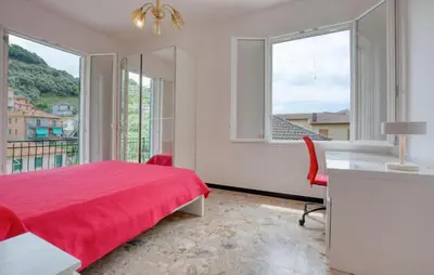 Letto o letti in una camera di 2 Bedroom Beautiful Apartment In Moneglia