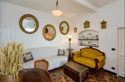Letto o letti in una camera di Terrazza Villa Margherita Vista Portofino da Zoagli