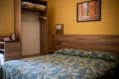 Letto o letti in una camera di Hotel Route 9