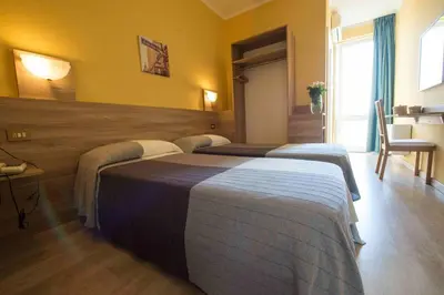 Letto o letti in una camera di Hotel Route 9
