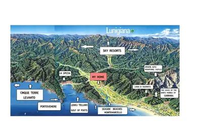 Paesaggio naturale nelle vicinanze della villa