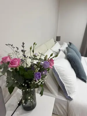 Letto o letti in una camera di Casa Nika