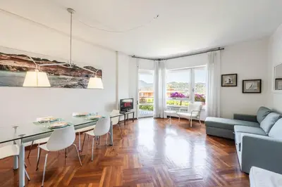 Area soggiorno di Stunning Portofino Sea View - Free Parking - AC
