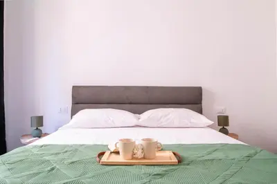 Letto o letti in una camera di Casetta di Giò