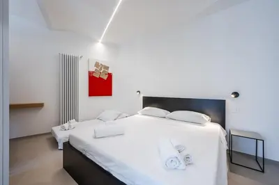 Letto o letti in una camera di Suite on canvas near the city of Ferrari
