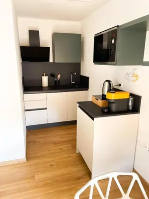Cucina o angolo cottura di Monolocale in centro Modena Pomposa Hideaway