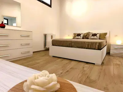 Letto o letti in una camera di Apartment near the Ferrari Museum, Wi-Fi, fully equipped kitchen, Free street parking