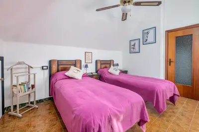 Letto o letti in una camera di 322 - Creuza de Ma' - Relax e Terrazza con vista sul mare di Moneglia