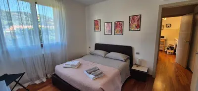 Letto o letti in una camera di Casa Bi'