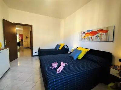 Letto o letti in una camera di Luca Home