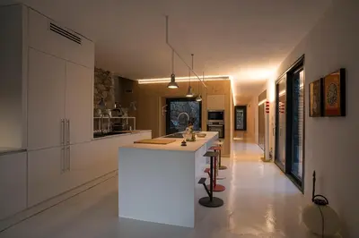 Cucina o angolo cottura di Casa Rufo Ligurian home with infinity pool