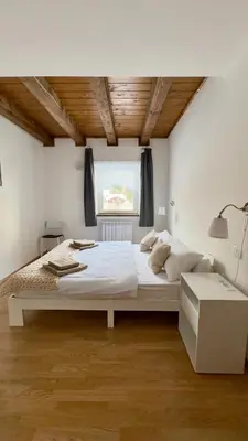 Letto o letti in una camera di Casa Blu