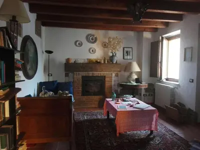 Area soggiorno di Quiet house in the green of the Po Valley costa de' Nobili pv