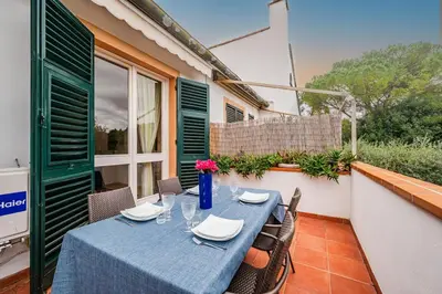Balcone o terrazza di Rapallo Center Near the Sea With Terrace Free Parking AC WiFi