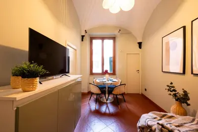 TV o dispositivi per l'intrattenimento presso Rapallo City Center Steps from the Sea AC Wi-Fi Parking