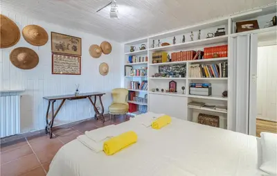 Letto o letti in una camera di Villa Poss