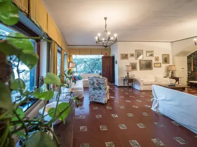 Area soggiorno di Villa Tanca With AC, Terrace and Views