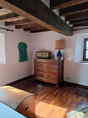 Letto o letti in una camera di Torre Colombaia