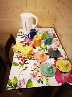 Set per la preparazione di tè e caffè presso Alloggio Galli