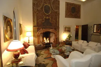 Area soggiorno di Palazzo Arrivabene B&B