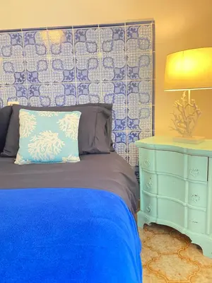 Letto o letti in una camera di Casa Maria